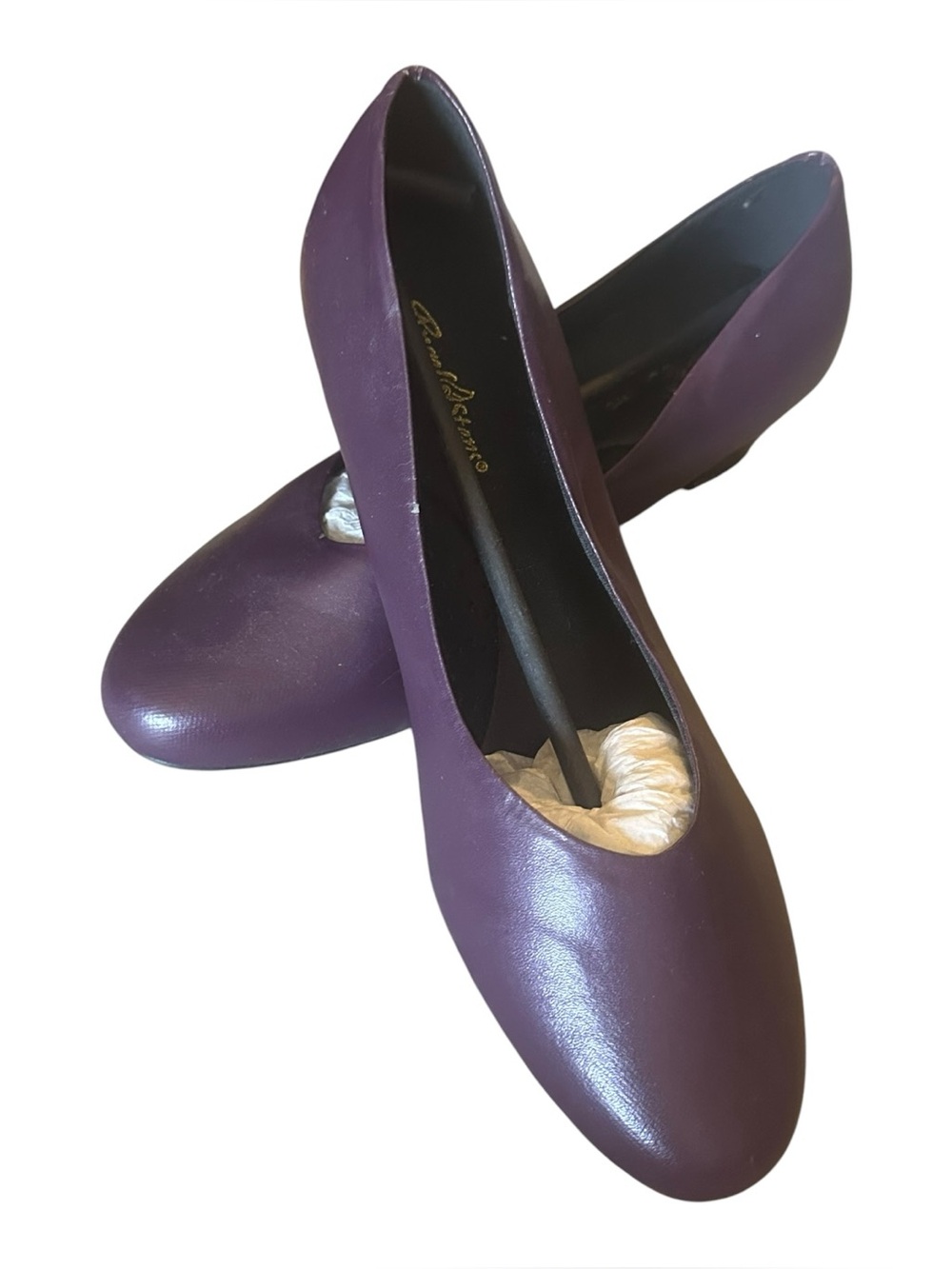 Angel Steps Womens Pumps Size 9 WW Extra Wide Purple Plum Low Heel Comfort Shoes